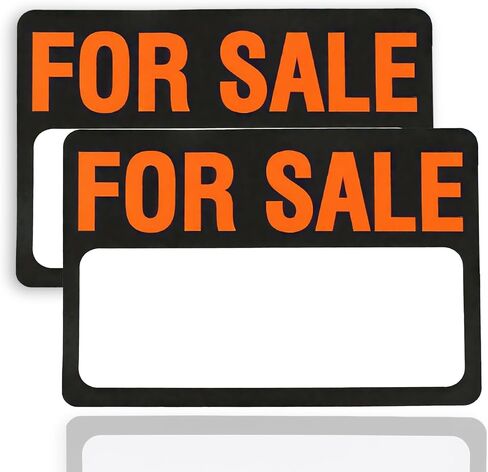 2 حزمة للبيع ملصقات سيارة ، 12 × 8 بوصات للبيع شارات شرقات ، ملصقات سيارات الفينيل ذاتية الالتصاق المتوافقة مع مركبات القوارب المرآب وأكثر من ذلك (حزمة سوداء 2) in Kuwait