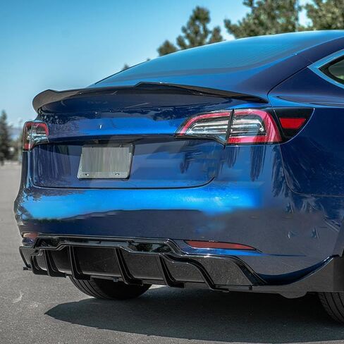 Carbon Fiber Rear Spoiler With Tape For 2016 2017 2018 2019 2020 2021 2022 2023 Tesla Model 3 OEM ABS Rear Trunk Lip Wing Factory Accessories in Saudi Arabia