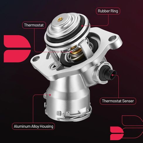 BDFHYK 902-5135 Engine Coolant Thermostat Housing Assembly Compatible with BMW 228i 320i 328i 428i 528i 528i xDrive X1 X3 X4 X5 Z4 2.0L L4 Replace 11538648791 11538635689 11538636595 9025135 in Saudi Arabia
