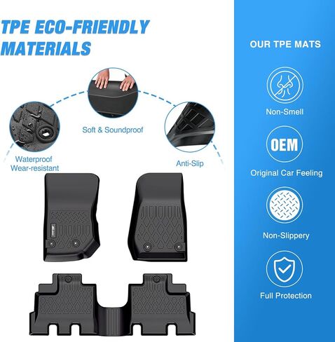 Nilight TPE Floor Mats لـ Jeep Renegade 2015 2015 2017 2018 2019 in Kuwait