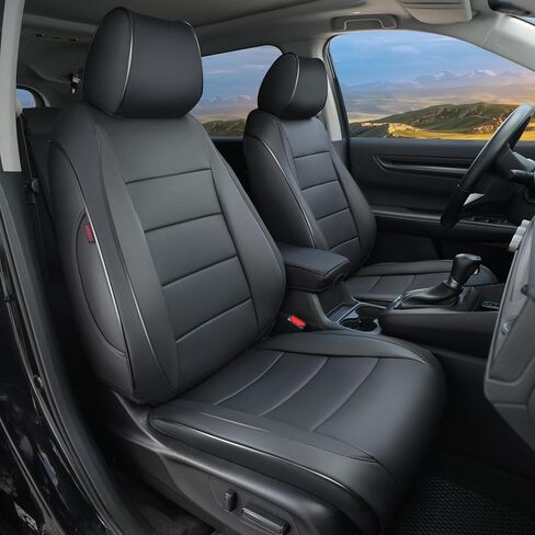 CRV Seat Covers for Honda CRV 2023 2024 2025 Leather Car Seat Cover Full Set for Trucks SUV,Waterproof Car Seat Cushion,Faux Leather (Black) in Saudi Arabia