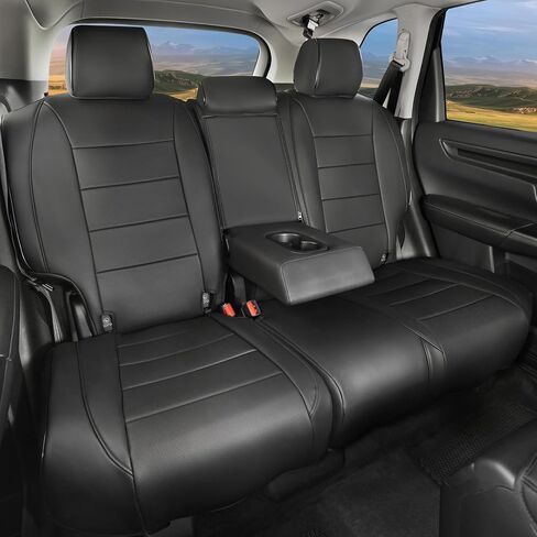 CRV Seat Covers for Honda CRV 2023 2024 2025 Leather Car Seat Cover Full Set for Trucks SUV,Waterproof Car Seat Cushion,Faux Leather (Black) in Saudi Arabia