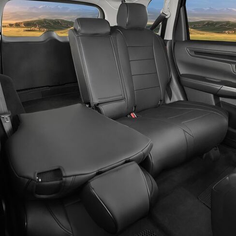 CRV Seat Covers for Honda CRV 2023 2024 2025 Leather Car Seat Cover Full Set for Trucks SUV,Waterproof Car Seat Cushion,Faux Leather (Black) in Saudi Arabia