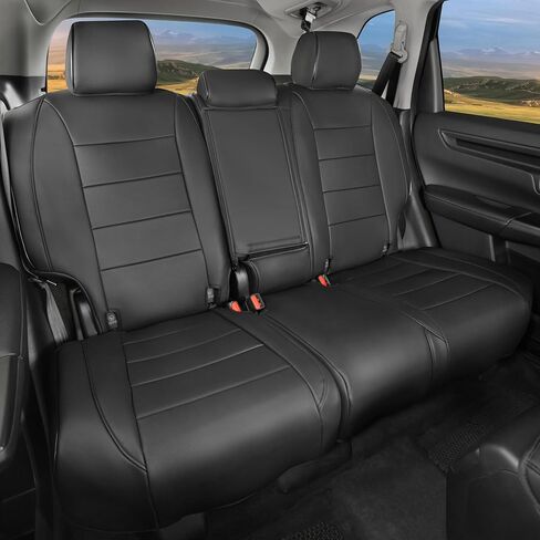 CRV Seat Covers for Honda CRV 2023 2024 2025 Leather Car Seat Cover Full Set for Trucks SUV,Waterproof Car Seat Cushion,Faux Leather (Black) in Saudi Arabia