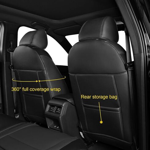 CRV Seat Covers for Honda CRV 2023 2024 2025 Leather Car Seat Cover Full Set for Trucks SUV,Waterproof Car Seat Cushion,Faux Leather (Black) in Saudi Arabia