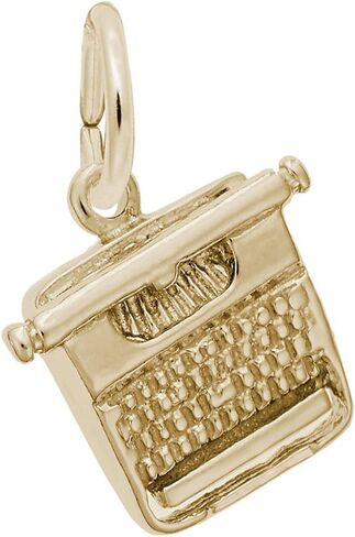Rembrandt Typewriter Charm - Metal - Gold-Plated Sterling Silver in Saudi Arabia
