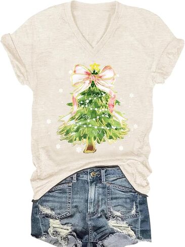 Vintage Flowers V Neck Shirt for Women Boho Floral Wildflowers Graphic Tee Casual Summer Vacation Beach Short Sleeve T Shirt in Kuwait