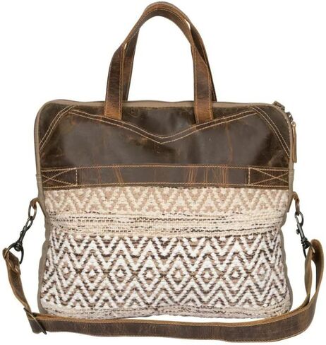 حقيبة Myra Western Canvas Crossbody للنساء - القطن والكتف من الجلد in Kuwait