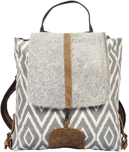 حقيبة Myra Western Canvas Crossbody للنساء - القطن والكتف من الجلد in Kuwait