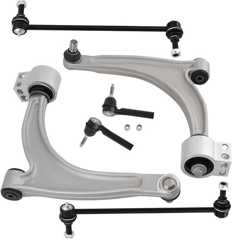 MaxPeedingRods 10pc التعليق Kit for Chevy Malibu 2004-2012 Pontiac G6 2005-2010 Saturn Aura 2007-2009 ، ذراع التحكم السفلي الأمامي مع Ball Sway Bar Link Boots Inner Rod Boots الخارجي in Kuwait