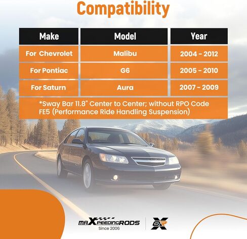 MaxPeedingRods 10pc التعليق Kit for Chevy Malibu 2004-2012 Pontiac G6 2005-2010 Saturn Aura 2007-2009 ، ذراع التحكم السفلي الأمامي مع Ball Sway Bar Link Boots Inner Rod Boots الخارجي in Kuwait