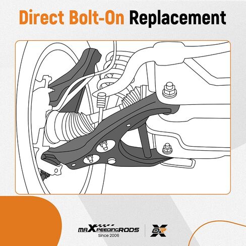 MaxPeedingRods 10pc التعليق Kit for Chevy Malibu 2004-2012 Pontiac G6 2005-2010 Saturn Aura 2007-2009 ، ذراع التحكم السفلي الأمامي مع Ball Sway Bar Link Boots Inner Rod Boots الخارجي in Kuwait