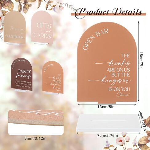 Weysat 4 Pcs Acrylic Wedding Signs for Ceremony and Reception, 5x7 Inch Sage Green Wedding Signage Decor with Stand, Guest Book, Cards and Gifts, Open Bar, Favor Signs for Marriage Memorial Ceremony in Saudi Arabia