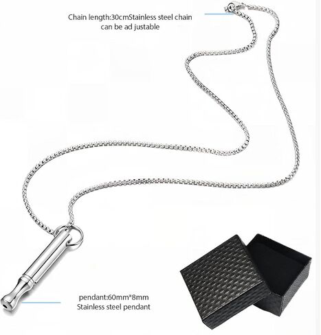2Pcs Breathing Necklace for Anxiety & Stress Relief, Mindfulness & Quit Smoking Aid, Stainless Steel Breathe Necklace for Adults Teens Women Men (Silver/Colorful) in Saudi Arabia