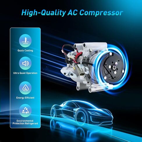 ضاغط AC متوافق مع GMC Envoy 4.2L 2002-2009 ، Chevy Trailblazer Ext 4.2L 2002-2006 ، Oldsmobile Bravada 4.2L 2002-2004 ، SAAB 9-7X 4.2L 2005-2009 CO 25825339 15070473 in Kuwait