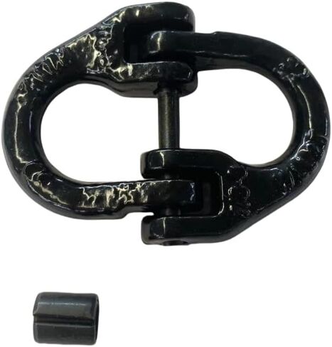 3/8" Trailer Safety Chain Connector Link Tow Hitch Chain Connecting Hammerlock Coupling Link Towing Lifting Trucks Accessories 4pack G80 Alloy Steel 7100 lbs Working Load Limit Black Painted in Saudi Arabia