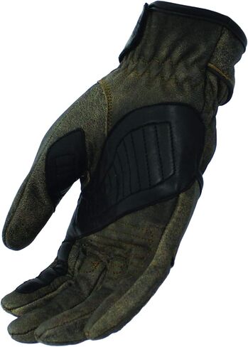 First Mfg Co- Roadster- Men's Leather Motorcycle Gloves with Adjustable Wrist Strap - Lightweight Fingerless Riding Gloves - Reinforced Palm Waterproof Motorbike Gloves for All-Weathers (Pair) in Saudi Arabia