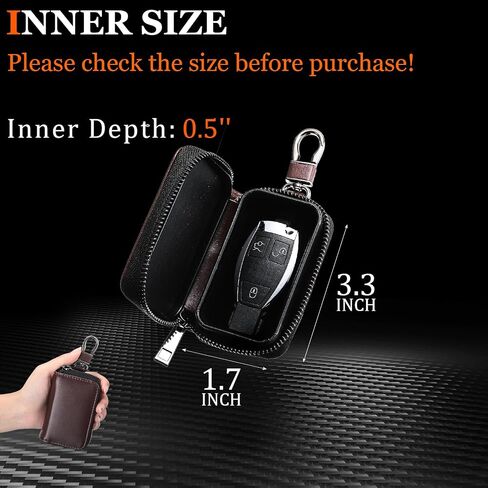 Frienda Faraday Car Key Case Protector fob for Car Carbon Carbon Auto RFID Forcing Flocing Bage Acags anti- in Kuwait