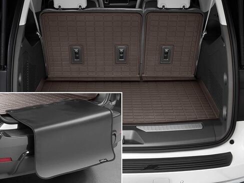 Weathertech Cargo Strunk Liner لـ Escalade ESV ، Escalade -V ESV ، Yukon XL ، Suburban - خلف الصف الثالث مع واقي المصد (401466666sk) أسود in Kuwait
