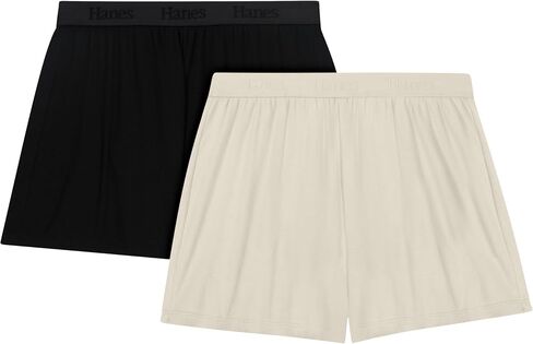 Hanes Women's Originals Sleep, 2-Pack, Comfywear Supersoft Lounge Shorts Pack, 3.25" in Saudi Arabia
