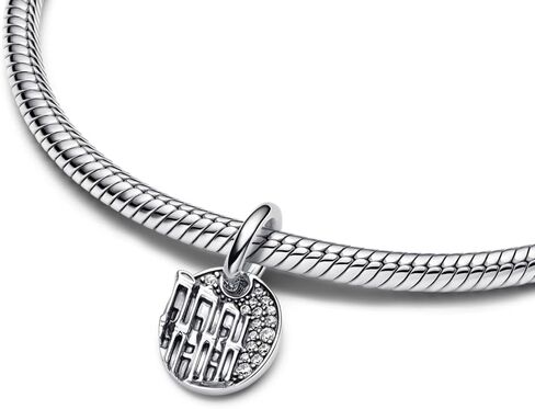 925 Sterling Silver, Madrid Citadel Charm Bead Pendant Fit Pandora Bracelets Make DIY Jewellery Gifts for Women in Kuwait