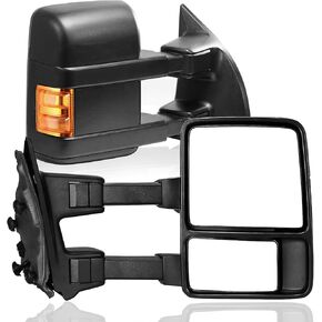 PZ TOWING MIRROR Left & Right PAIR SET For 99-07 F250/F350/F450/F550 Super Duty,01-05 Excursion Power Heated with Arrow Light,Smoke Signal Lamp,Extendable Side Mirrors Driver Passenger in Kuwait