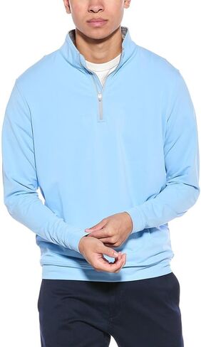 PETER MILLAR Mens Quarter Zip Knitwear, Xl, Blue in Saudi Arabia
