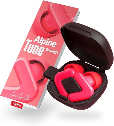 Alpine Tune Earplugs, Concert Ear Plugs for Noise Reduction, High Fidelity Music Quality, 19dB Hearing Protection with Crystal Clear Sound, Incl. 4 Sizes, For Parties, Raves, Festivals & Clubs, Black in Saudi Arabia