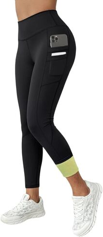 CHICME Fleece Lined Leggings Women 2025 Tummy Control Thermal Warm High Waisted Winter Yoga Pants with Pockets in Saudi Arabia