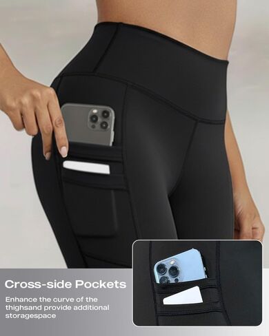 CHICME Fleece Lined Leggings Women 2025 Tummy Control Thermal Warm High Waisted Winter Yoga Pants with Pockets in Saudi Arabia