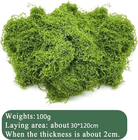 Fake Green Moss for Crafts.17.6OZ Decor Artificial Faux Moss for Potted Plants Indoor. Moss Preserved for DIY Decorative, Table, Centerpieces Decor, Fairy, Garden, Floral, Wedding in Kuwait