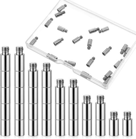 Scrapbook Extension Posts, 20PCS Extending Post-Bound Album Accessories Extension Post Replacement for Binding 2Sizes Refillable Photo Album Scrapbook Screws Craft DIY Refill Pages (0.47 in/1.3In) in Saudi Arabia