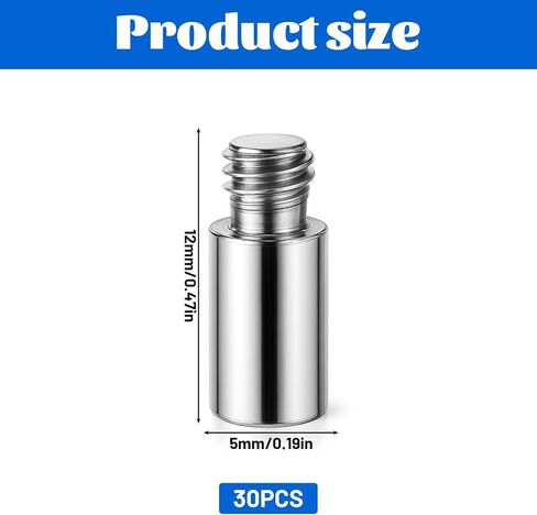Scrapbook Extension Posts, 20PCS Extending Post-Bound Album Accessories Extension Post Replacement for Binding 2Sizes Refillable Photo Album Scrapbook Screws Craft DIY Refill Pages (0.47 in/1.3In) in Saudi Arabia
