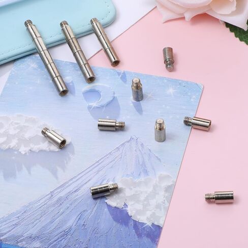 Scrapbook Extension Posts, 20PCS Extending Post-Bound Album Accessories Extension Post Replacement for Binding 2Sizes Refillable Photo Album Scrapbook Screws Craft DIY Refill Pages (0.47 in/1.3In) in Saudi Arabia