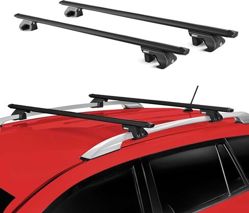 Omac Roof Rack Cross Bars حامل أمتعة لفولفو XC90 2002-2014 ALU Silver 2PCS in Saudi Arabia
