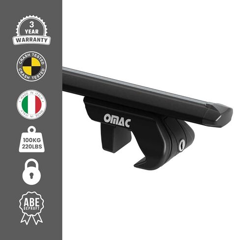 Omac Roof Rack Cross Bars حامل أمتعة لفولفو XC90 2002-2014 ALU Silver 2PCS in Saudi Arabia