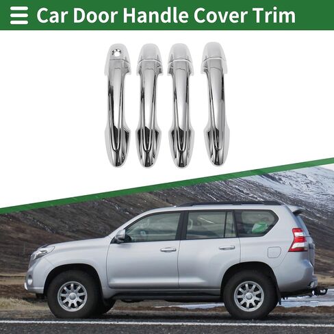 Motoforti Car Door Handle Cover Trim, Side Door Handle Cover, for Toyota RAV4 2013-2018, ABS Black 1 Set in Saudi Arabia