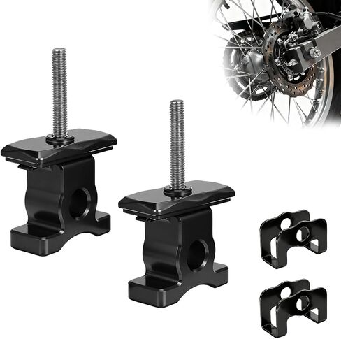 كتل المحور الخلفي للدراجة الترابية لـ KLX 230، شداد ضبط سلسلة CNC لـ KLX230 20-25/KLX232 24-25/KLX230 ABS 21/KLX230S 22-23/KLX230S ABS 22-23/KLX230SE 22/KLX230SM 23/KLX230SM ABS 23-أسود in Saudi Arabia