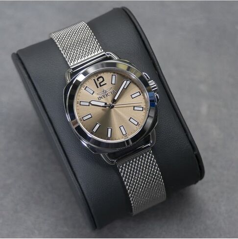 Invicta Lady's Wildflower 32 مم ساعة الكوارتز الفولاذ المقاوم للصدأ ، الفضة (الطراز: 46345) in Saudi Arabia