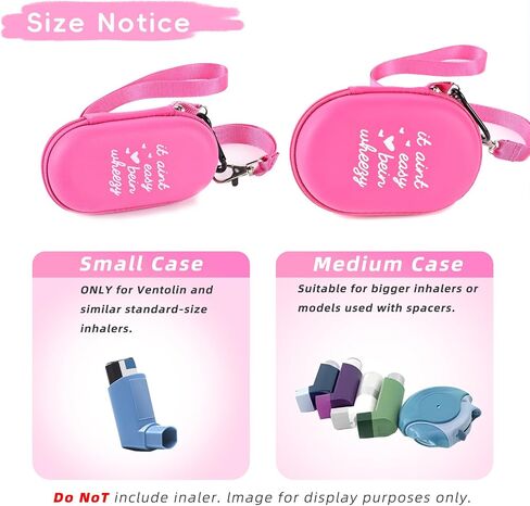Asthma Inhaler Holder Case – Hard Shell Travel Storage Case, High Visibility, Compact & Secure Fit – Ideal for Daily Use and On-The-Go (Inhaler Not Included) in Saudi Arabia