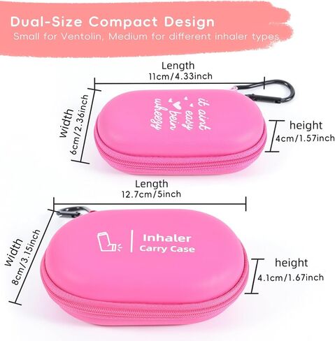 Asthma Inhaler Holder Case – Hard Shell Travel Storage Case, High Visibility, Compact & Secure Fit – Ideal for Daily Use and On-The-Go (Inhaler Not Included) in Saudi Arabia