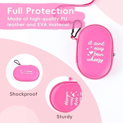 Asthma Inhaler Holder Case – Hard Shell Travel Storage Case, High Visibility, Compact & Secure Fit – Ideal for Daily Use and On-The-Go (Inhaler Not Included) in Saudi Arabia