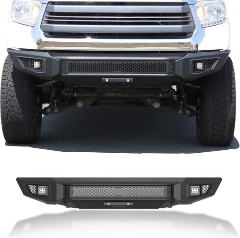 المصد الأمامي Ironbison متوافق مع 2014-2021 Toyota Tundra Truck Pickup Turndra Pumper Guard Bar يمكن إضافة شريط ضوء LED غرامة الأسود in Kuwait