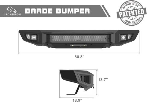 المصد الأمامي Ironbison متوافق مع 2014-2021 Toyota Tundra Truck Pickup Turndra Pumper Guard Bar يمكن إضافة شريط ضوء LED غرامة الأسود in Kuwait