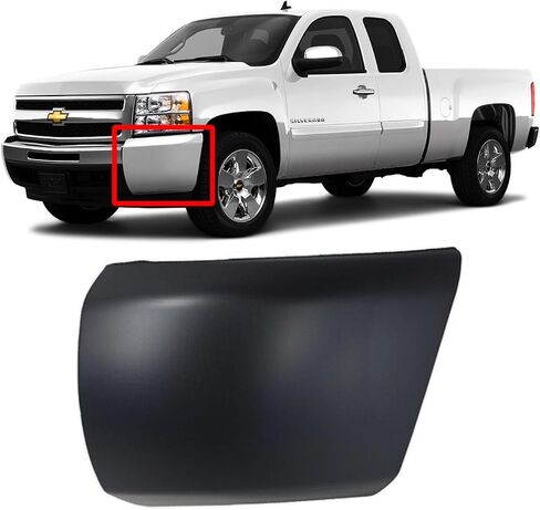 FitParts Compatible with Chevrolet Silverado 2007-2013 Front Left Bumper Cover End Cap. New Primed W/O Fog HlsGM1016103 15891690 in Saudi Arabia