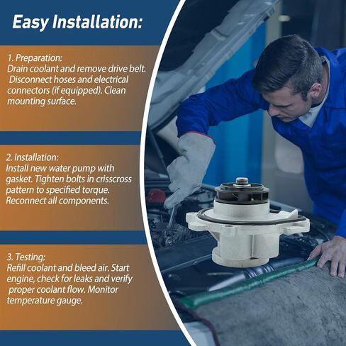 طقم مضخة المياه مع حشية لشيفروليه ، كاديلاك ، جي إم سي ، بونتياك ، ساب ، زحل ، سوزوكي ؛ 2.8L ، 3.0L ، 3.6L V6 محركات ، OE استبدال AW5103 in Kuwait