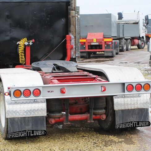 24"x4" Silvery Aluminum Mud Flap Weights with Bolt Thru Studs Suitable for Semi Truck and Semi Trailer Mud Flap Hanger（Smooth） in Kuwait
