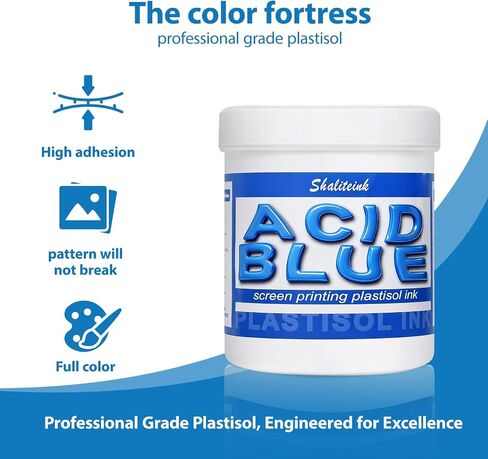 Shalitiink® Screen Printing Plastisol Ink Anti-Migation - Highly Opaque Screen Printing Ink for Cotton, Polyester and Other Fabrics (16oz.) in Saudi Arabia