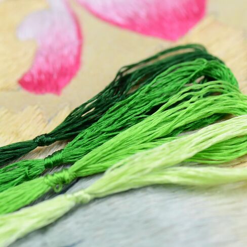 4 Skeins Mulberry Silk Floss تطريز الخيط الخيط الخيط خيوط غرزة الصين الحرير من المنسوجة من مجموعات الخياطة DIY (07) in Kuwait