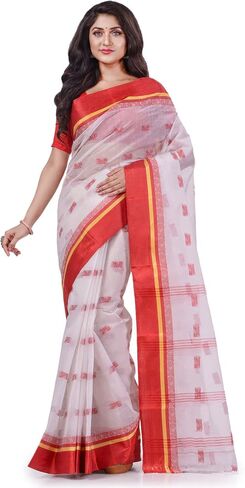 Women's Traditional Pure Handloom Cotton Saree Navarupa Velvet Par Design Without Blouse Piece 5.6 Mtr in Saudi Arabia